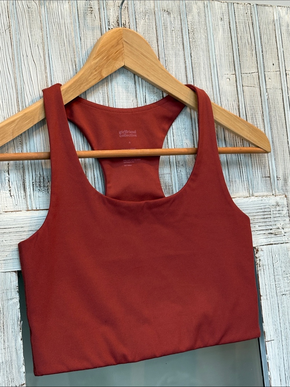 girlfriend collective sports bra Rust Color Size S